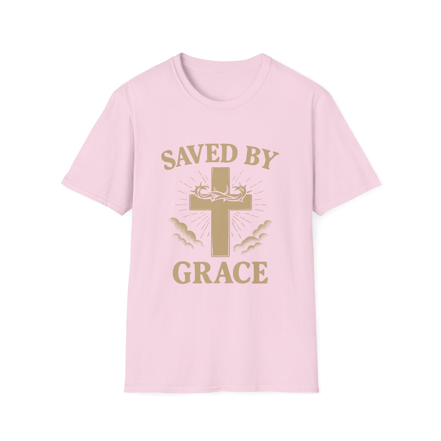 Christian Inspirational T-Shirt, Faith-Based Clothing, Saved By Grace Tee, Biblical Quotes Shirt, Philippians 4:13 Apparel