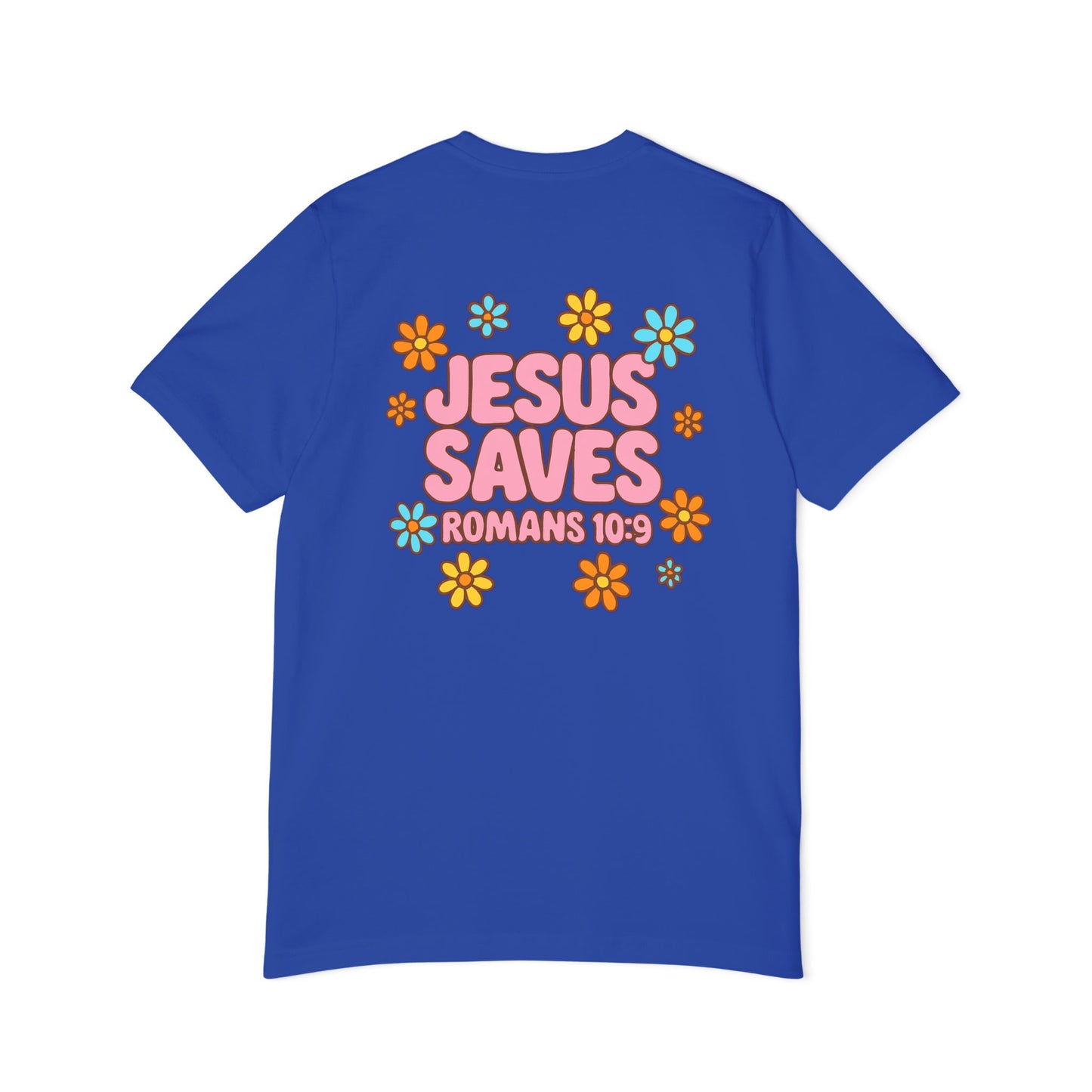 Jesus Saves Floral T-Shirt | Faith-Based Apparel, Inspirational Gift, Christian Tee, Vintage Style Shirt, Casual Everyday Wear