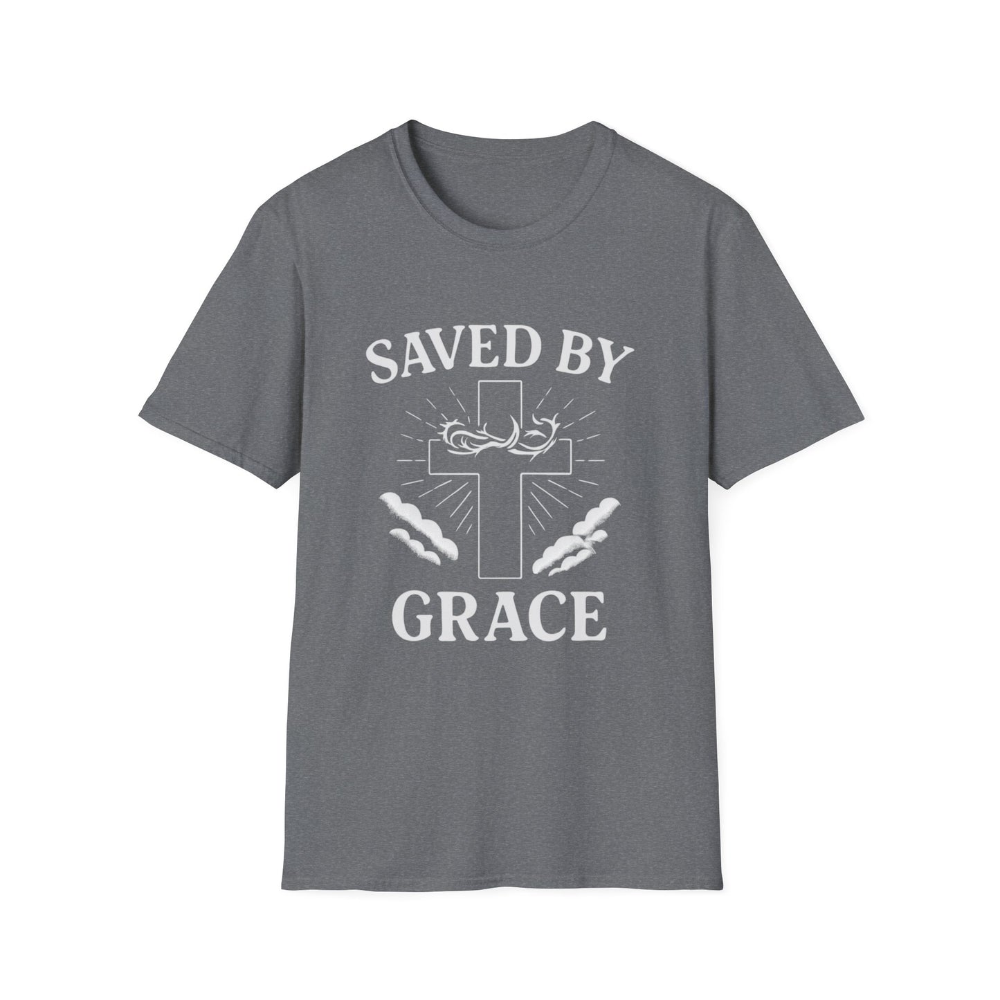 Christian Inspirational T-Shirt, Faith-Based Clothing, Saved By Grace Tee, Biblical Quotes Shirt, Philippians 4:13 Apparel