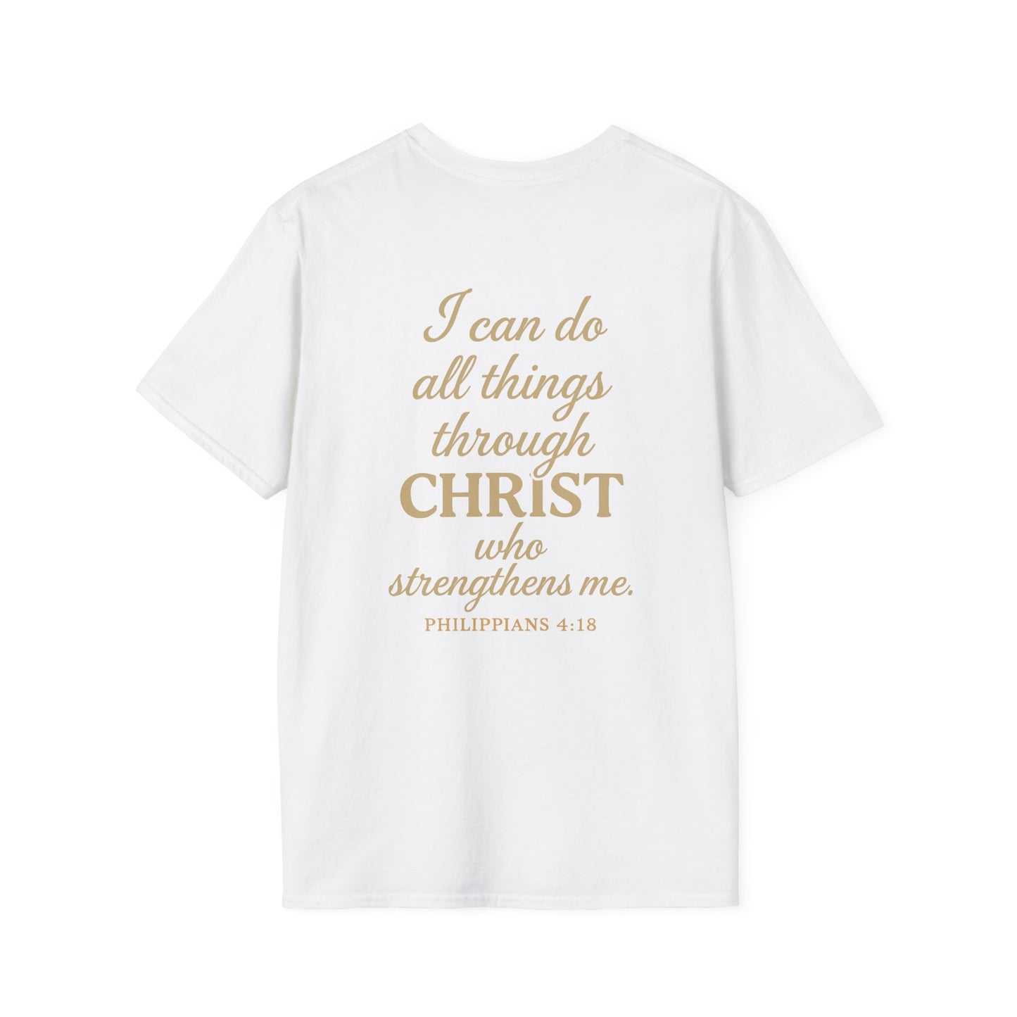 Christian Inspirational T-Shirt, Faith-Based Clothing, Saved By Grace Tee, Biblical Quotes Shirt, Philippians 4:13 Apparel