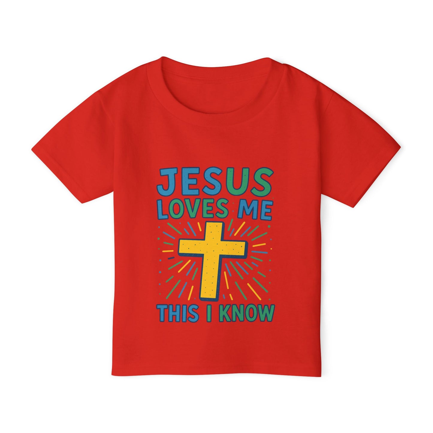 Toddler T-Shirt - Jesus Loves Me This I Know, Christian Kids Apparel, Easter Gift, Nursery Decoration, Faith-Inspired Outfit