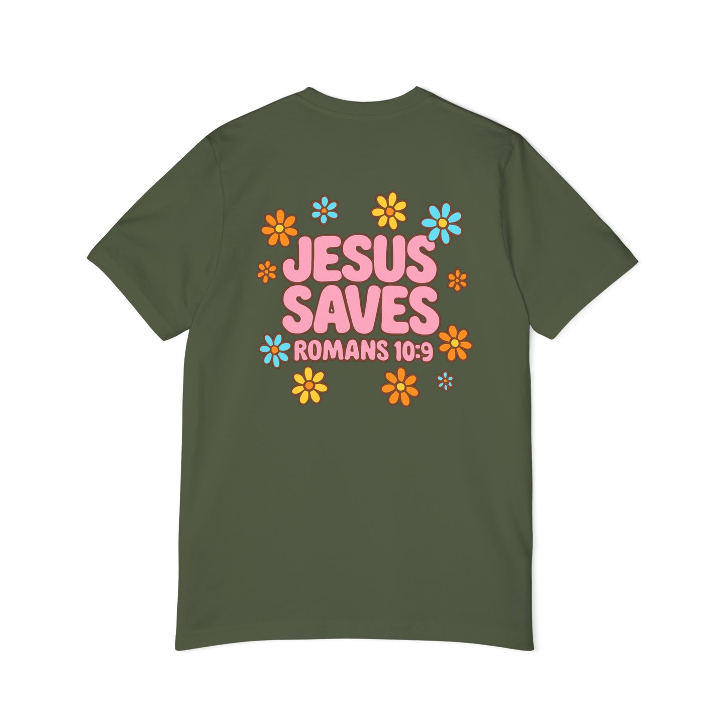 Jesus Saves Floral T-Shirt | Faith-Based Apparel, Inspirational Gift, Christian Tee, Vintage Style Shirt, Casual Everyday Wear