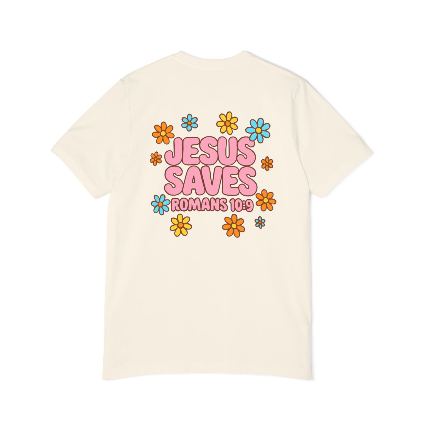 Jesus Saves Floral T-Shirt | Faith-Based Apparel, Inspirational Gift, Christian Tee, Vintage Style Shirt, Casual Everyday Wear