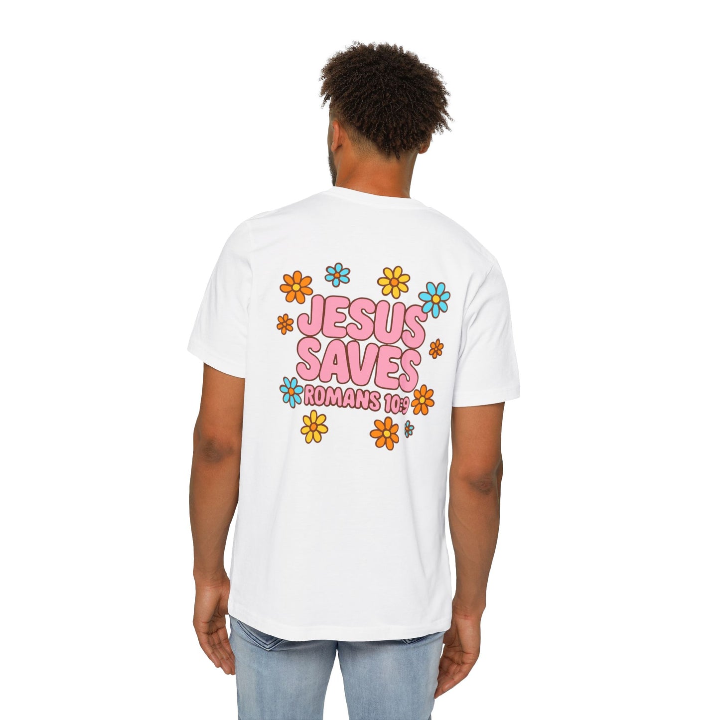 Jesus Saves Floral T-Shirt | Faith-Based Apparel, Inspirational Gift, Christian Tee, Vintage Style Shirt, Casual Everyday Wear
