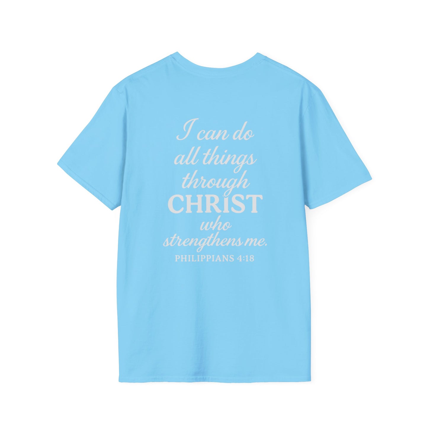 Christian Inspirational T-Shirt, Faith-Based Clothing, Saved By Grace Tee, Biblical Quotes Shirt, Philippians 4:13 Apparel