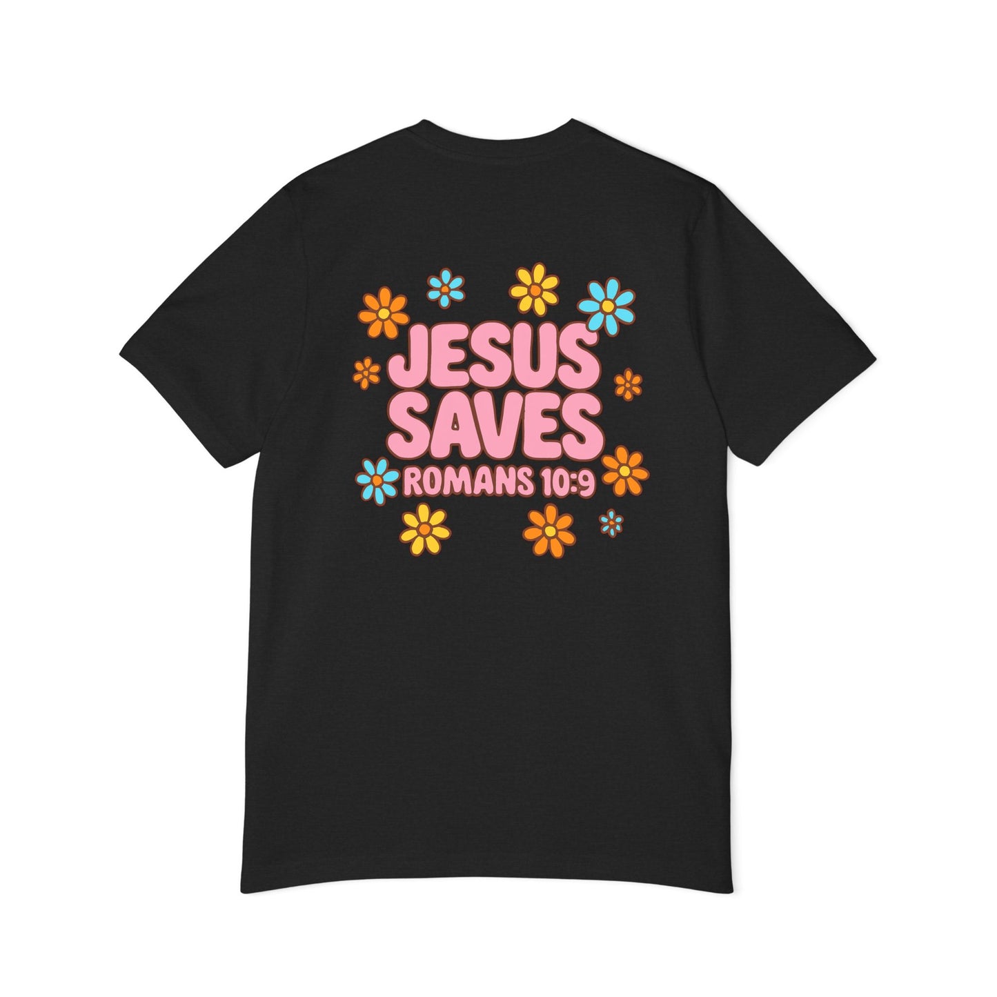 Jesus Saves Floral T-Shirt | Faith-Based Apparel, Inspirational Gift, Christian Tee, Vintage Style Shirt, Casual Everyday Wear