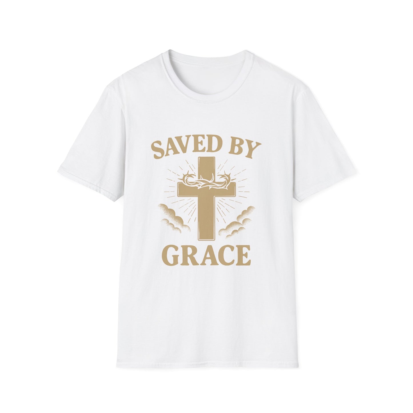 Christian Inspirational T-Shirt, Faith-Based Clothing, Saved By Grace Tee, Biblical Quotes Shirt, Philippians 4:13 Apparel