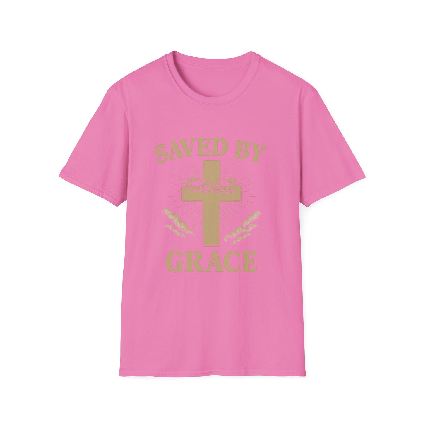 Christian Inspirational T-Shirt, Faith-Based Clothing, Saved By Grace Tee, Biblical Quotes Shirt, Philippians 4:13 Apparel