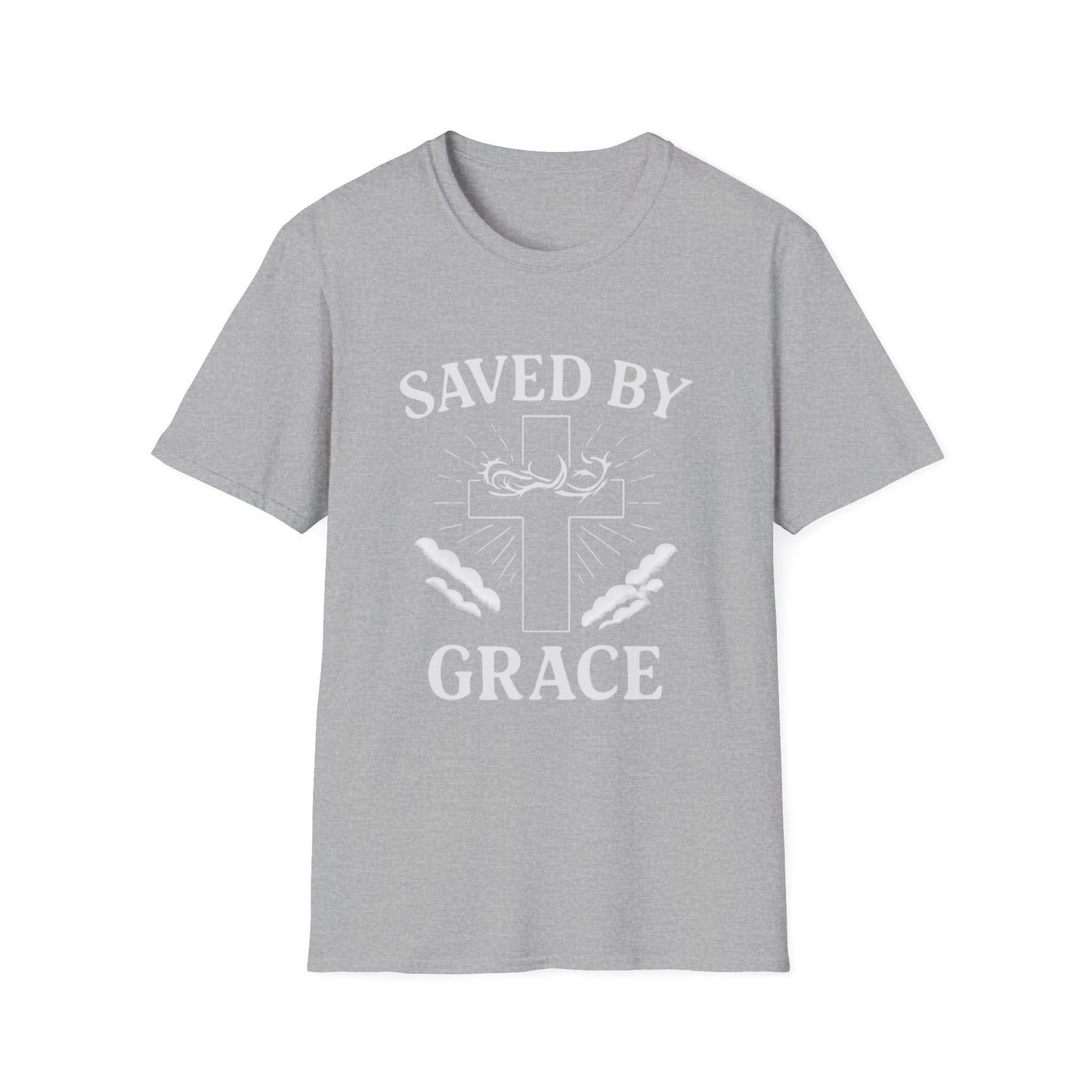 Christian Inspirational T-Shirt, Faith-Based Clothing, Saved By Grace Tee, Biblical Quotes Shirt, Philippians 4:13 Apparel