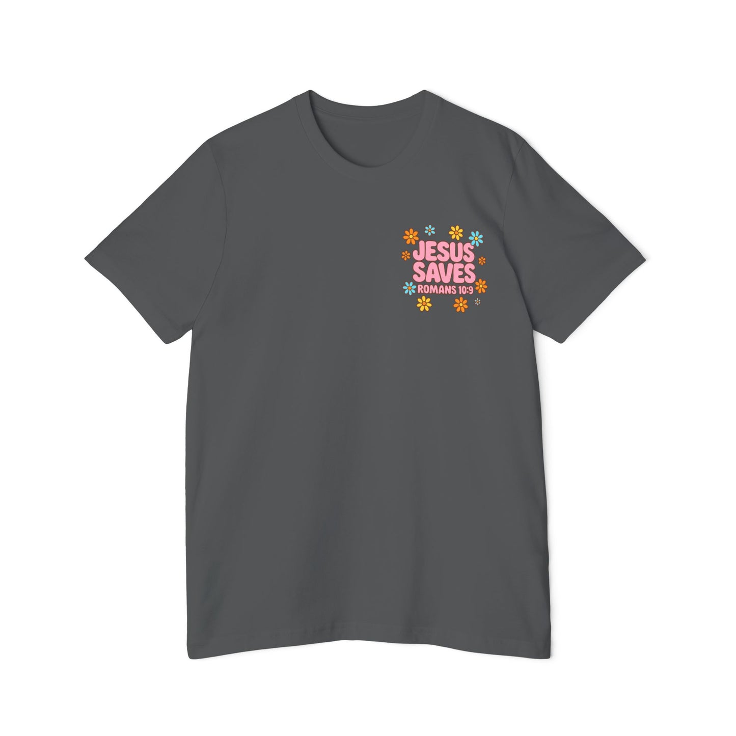Jesus Saves Floral T-Shirt | Faith-Based Apparel, Inspirational Gift, Christian Tee, Vintage Style Shirt, Casual Everyday Wear