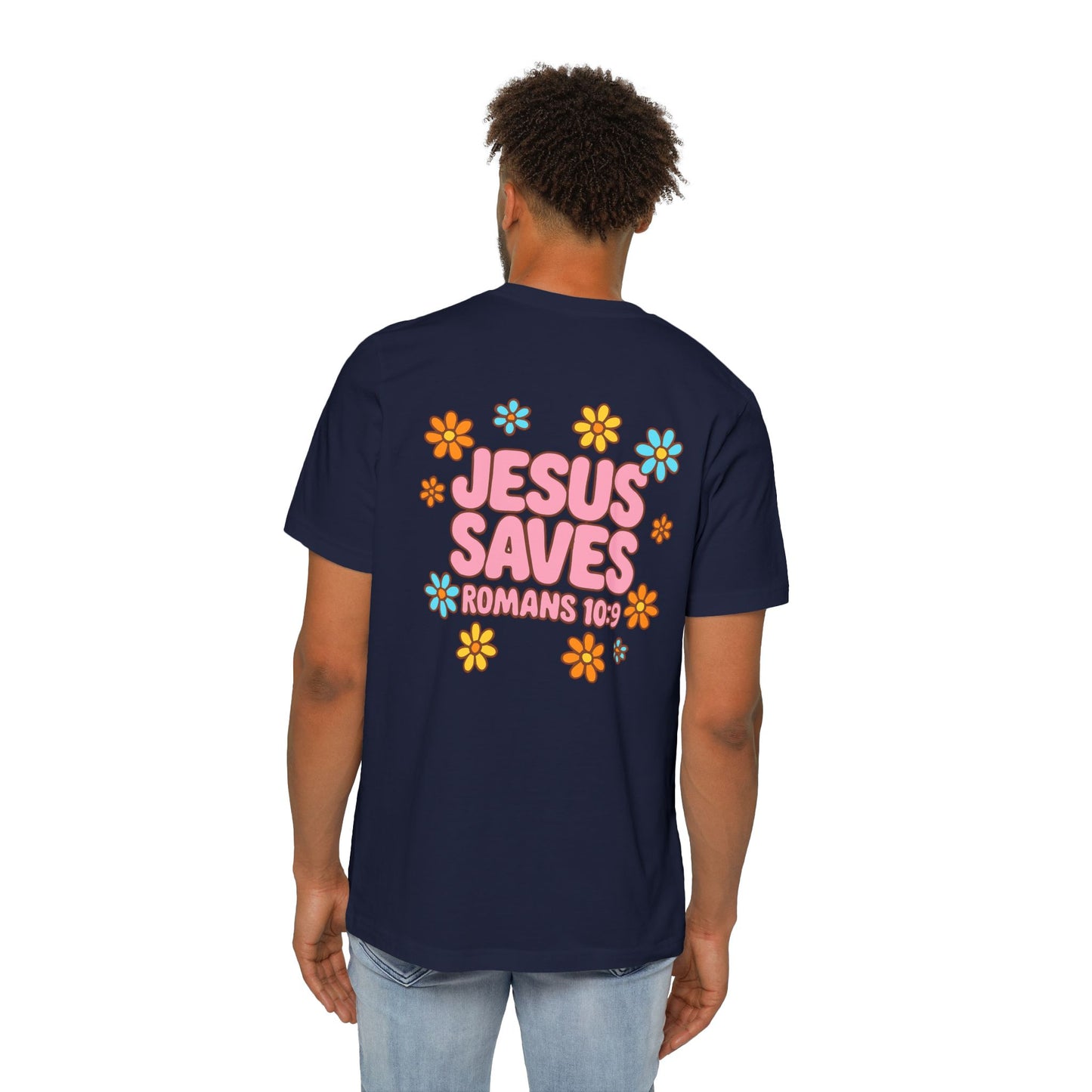 Jesus Saves Floral T-Shirt | Faith-Based Apparel, Inspirational Gift, Christian Tee, Vintage Style Shirt, Casual Everyday Wear