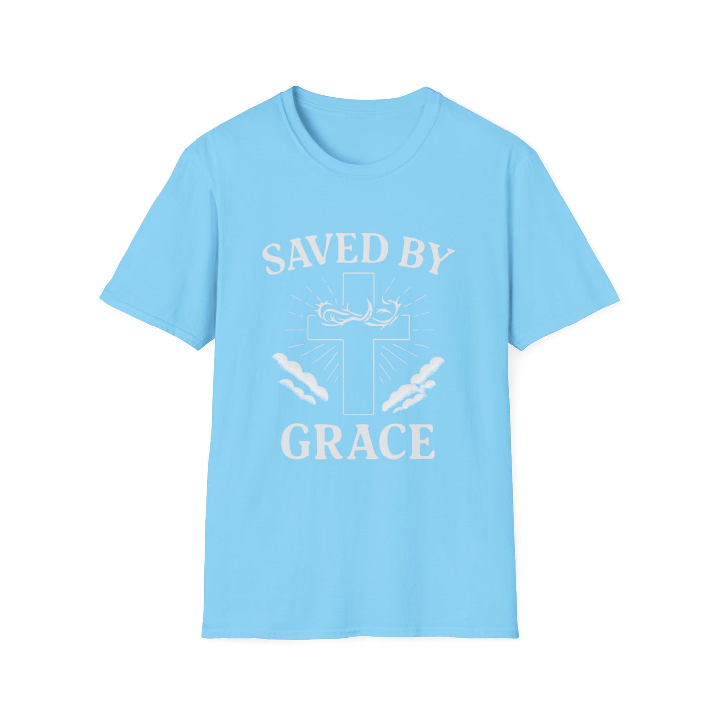 Christian Inspirational T-Shirt, Faith-Based Clothing, Saved By Grace Tee, Biblical Quotes Shirt, Philippians 4:13 Apparel