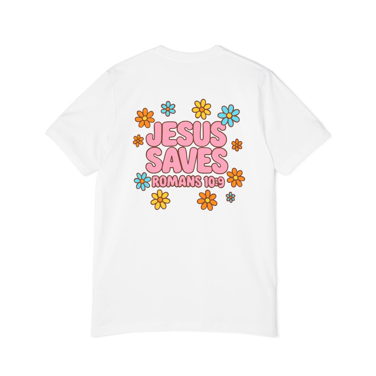 Jesus Saves Floral T-Shirt | Faith-Based Apparel, Inspirational Gift, Christian Tee, Vintage Style Shirt, Casual Everyday Wear