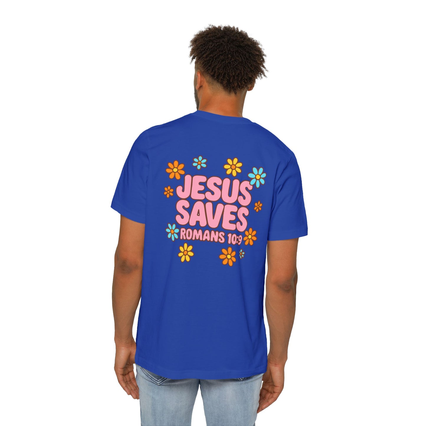 Jesus Saves Floral T-Shirt | Faith-Based Apparel, Inspirational Gift, Christian Tee, Vintage Style Shirt, Casual Everyday Wear