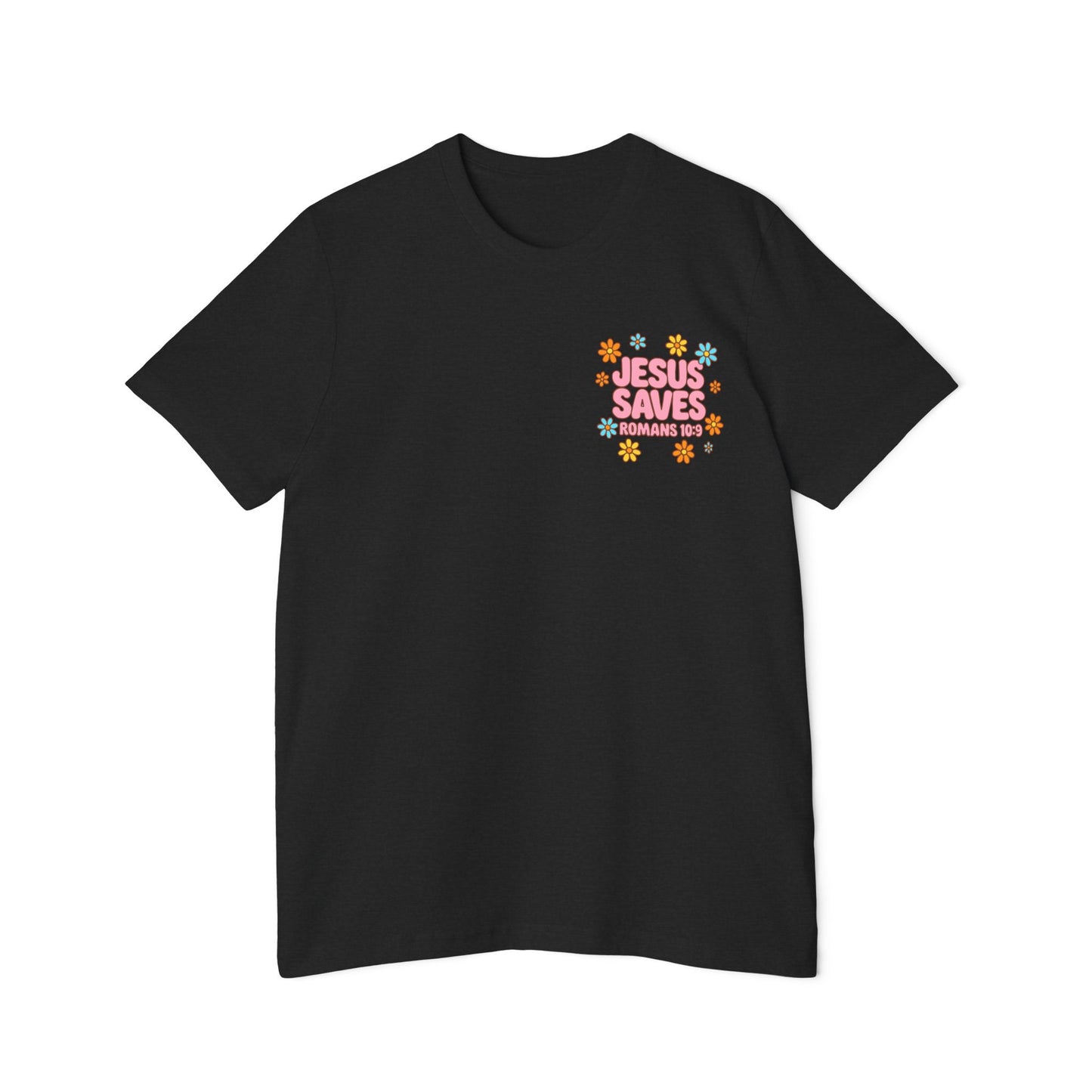 Jesus Saves Floral T-Shirt | Faith-Based Apparel, Inspirational Gift, Christian Tee, Vintage Style Shirt, Casual Everyday Wear