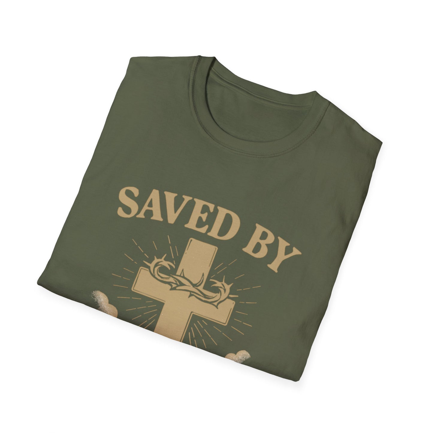 Christian Inspirational T-Shirt, Faith-Based Clothing, Saved By Grace Tee, Biblical Quotes Shirt, Philippians 4:13 Apparel