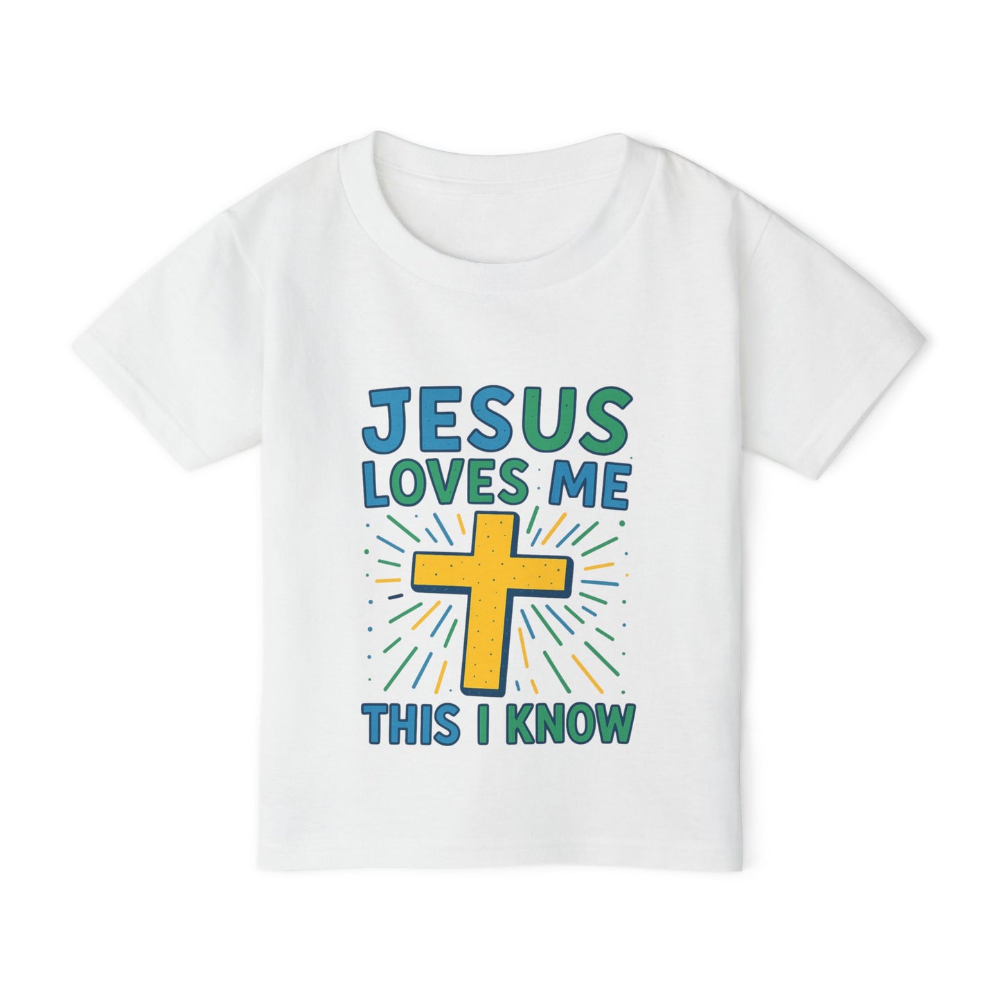 Toddler T-Shirt - Jesus Loves Me This I Know, Christian Kids Apparel, Easter Gift, Nursery Decoration, Faith-Inspired Outfit
