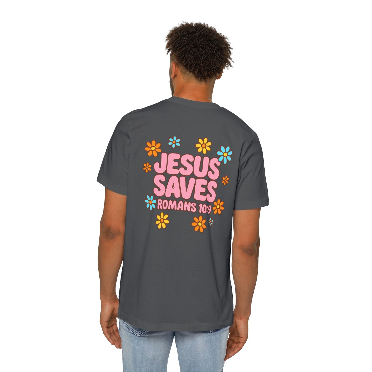 Jesus Saves Floral T-Shirt | Faith-Based Apparel, Inspirational Gift, Christian Tee, Vintage Style Shirt, Casual Everyday Wear