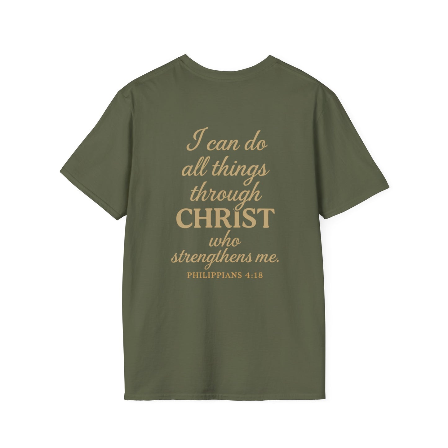 Christian Inspirational T-Shirt, Faith-Based Clothing, Saved By Grace Tee, Biblical Quotes Shirt, Philippians 4:13 Apparel