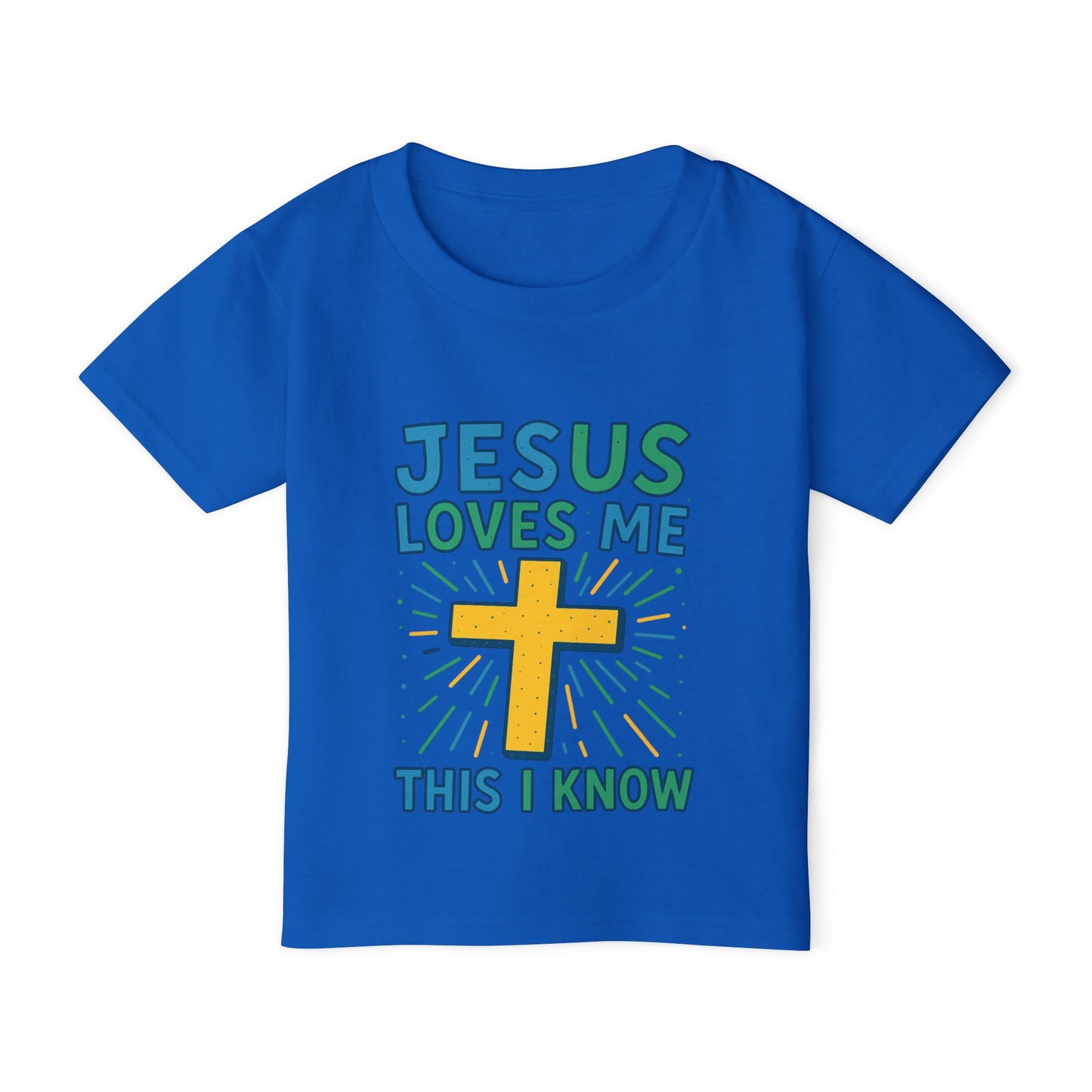 Toddler T-Shirt - Jesus Loves Me This I Know, Christian Kids Apparel, Easter Gift, Nursery Decoration, Faith-Inspired Outfit
