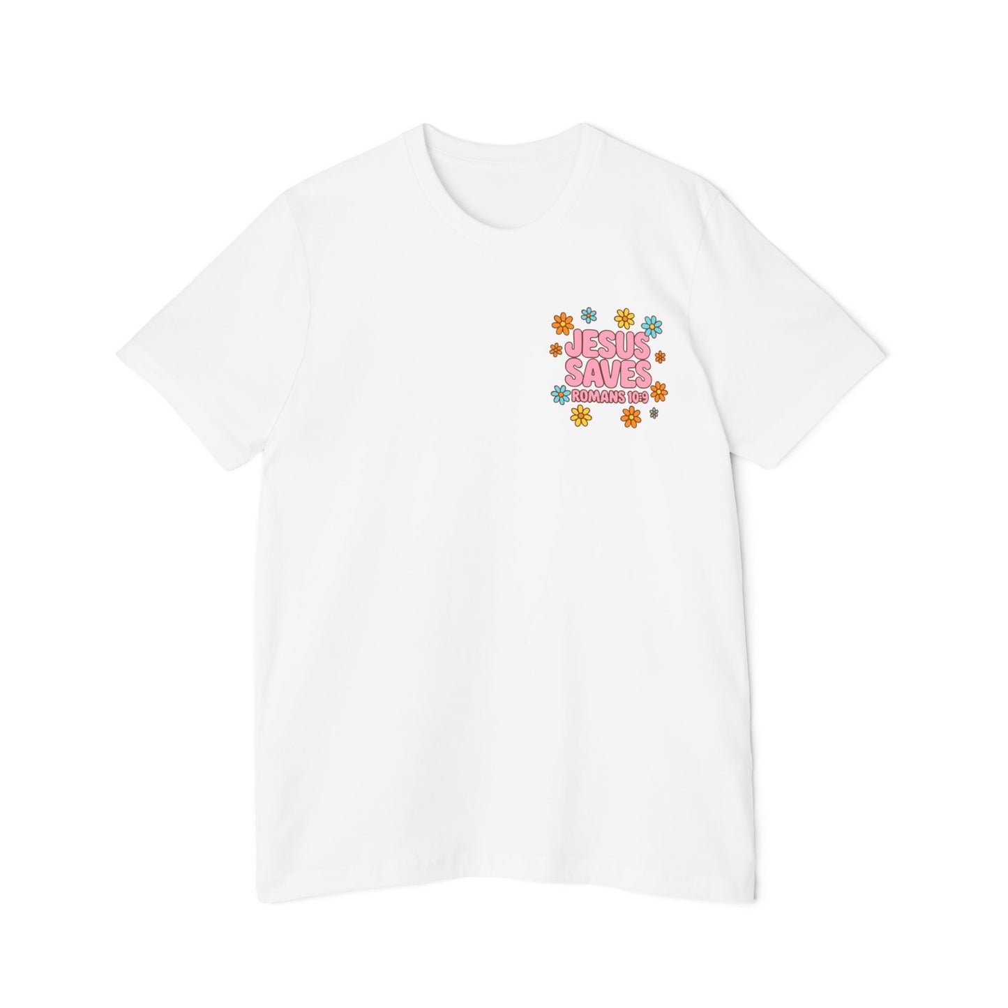 Jesus Saves Floral T-Shirt | Faith-Based Apparel, Inspirational Gift, Christian Tee, Vintage Style Shirt, Casual Everyday Wear